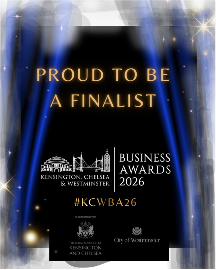 Proud to be a finalist — Kensington, Chelsea & Westminster Business Awards 2026