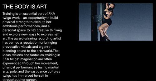 Alterations for FKA Twigs and her dance crew for 2024 ON promotional collaboration video.